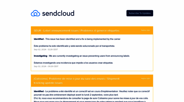 status.sendcloud.com