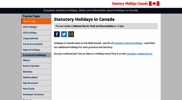 statutoryholidays.com