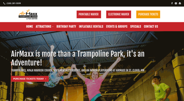 stcloudmn.airmaxxtrampolinepark.com