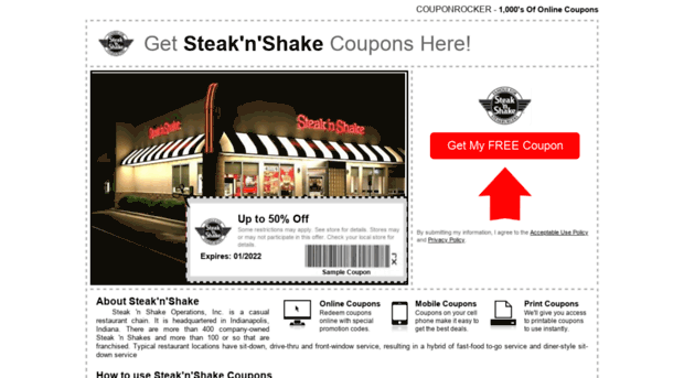 steaknshake.couponrocker.com