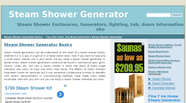 steamshowergenerator.net