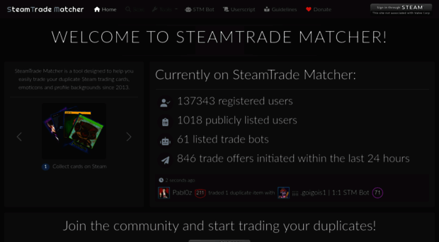 steamtradematcher.com