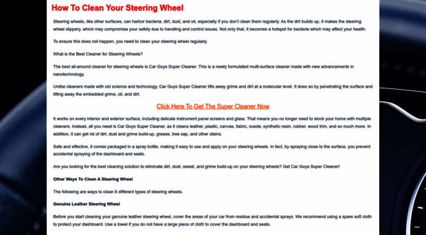 steeringwheelcleaner.com