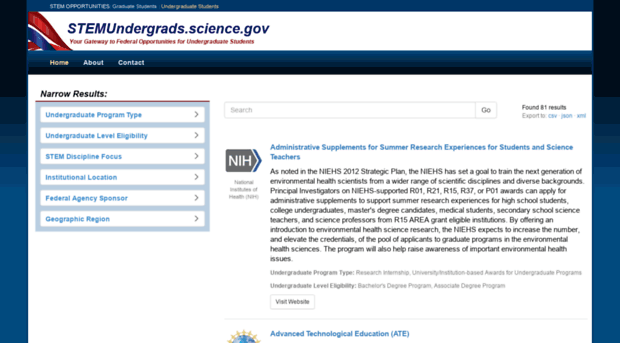 stemundergrads.science.gov