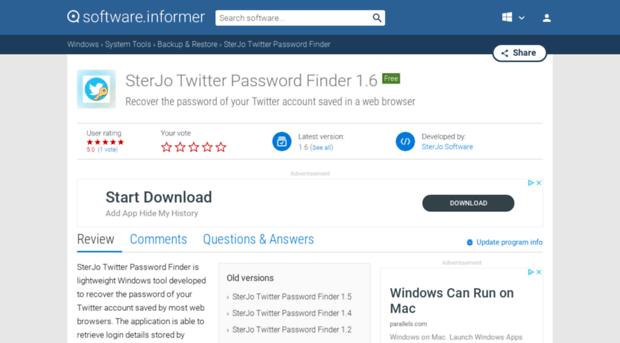 sterjo-twitter-password-finder.software.informer.com