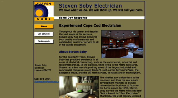 stevensobyelectrician.com