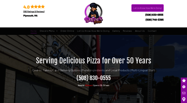 steviespizzaplymouth.com