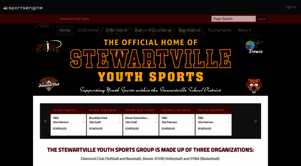 stewartvilleyouthsports.net