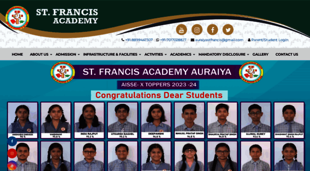 stfrancisacademyauraiya.com