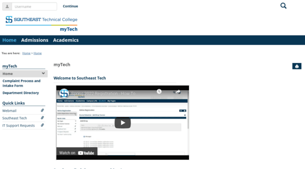 stinet.southeasttech.edu