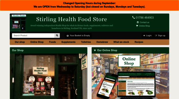 stirlinghealthfoodstore.co.uk