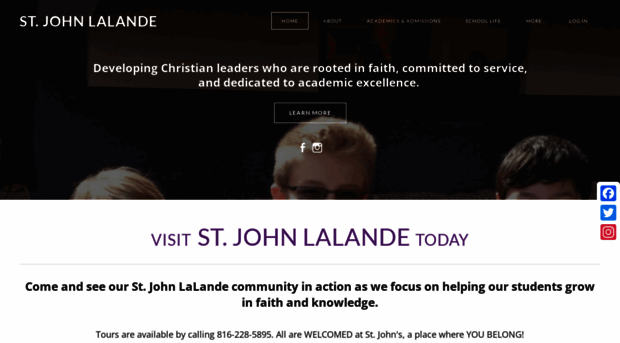 stjohnlalandeschool.com