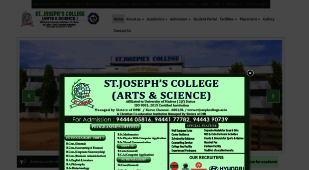 stjosephcollege.in