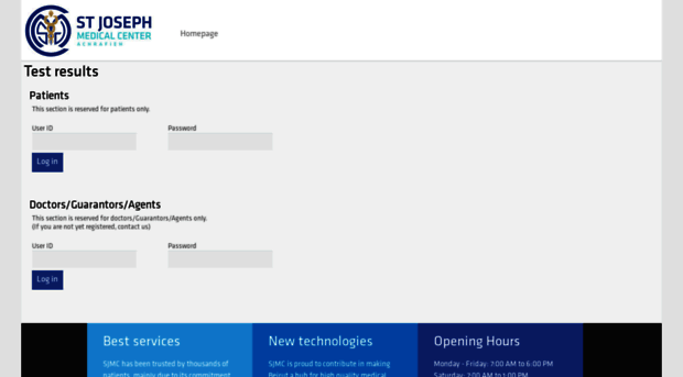 stjosephlab-results.com