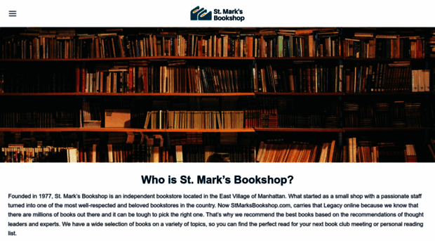 stmarksbookshop.com