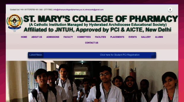 stmaryscollegeofpharmacy.ac.in