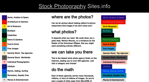 stockphotographysites.info