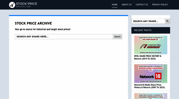 stockpricearchive.com