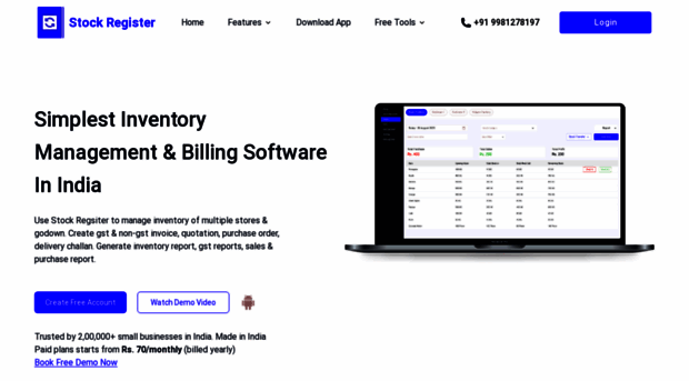 stockregister.in