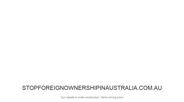 stopforeignownershipinaustralia.com.au