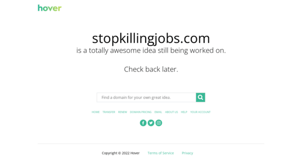 stopkillingjobs.com