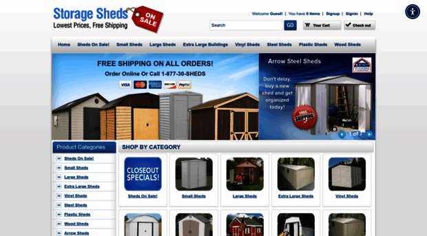 storageshedsonsale.com