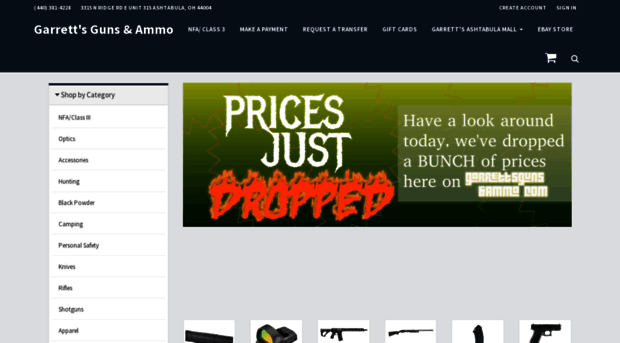 store.garrettsgunsandammo.com