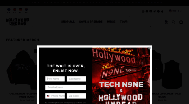 store.hollywoodundead.com