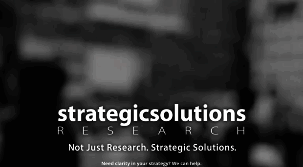 strategicsolutionsresearch.com