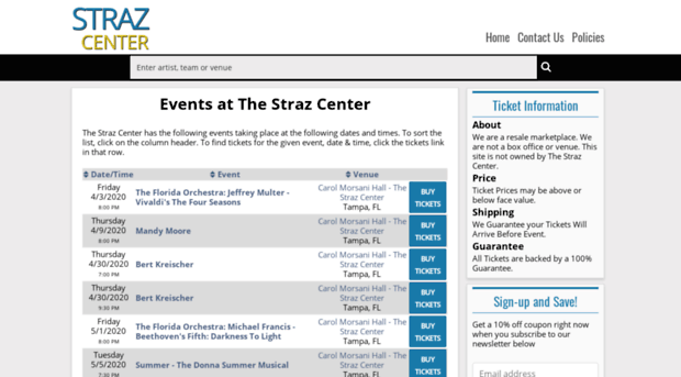 straz.center-tickets.net