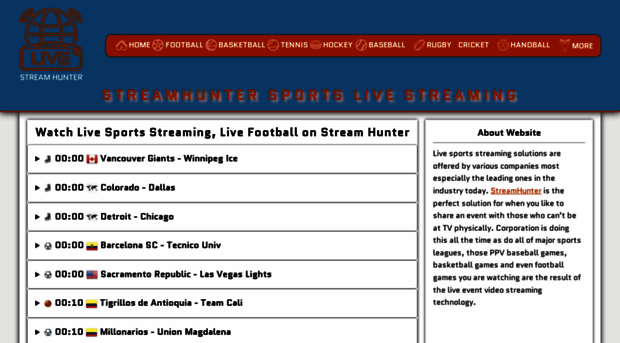 streamhunter.biz - Streamhunter Live TV - Watch F... - Streamhunter