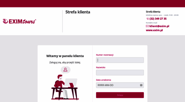 strefa klienta.exim tours.pl