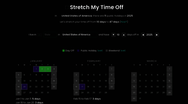 stretchmytimeoff.com