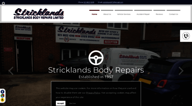 stricklandsbodyshop.co.uk