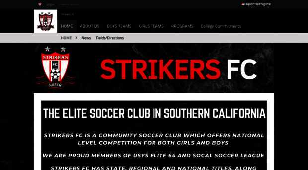 strikersfcnorth.com