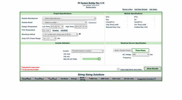 stringsizing.solectria.com