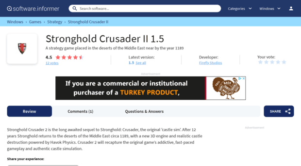 stronghold-crusader-ii.software.informer.com