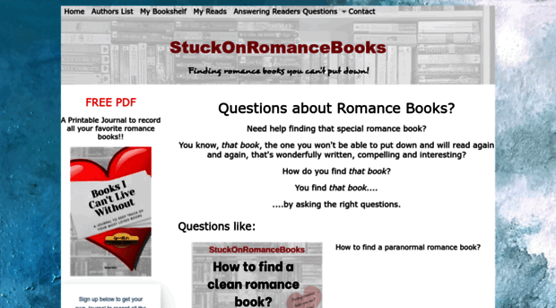 stuckonromancebooks.com
