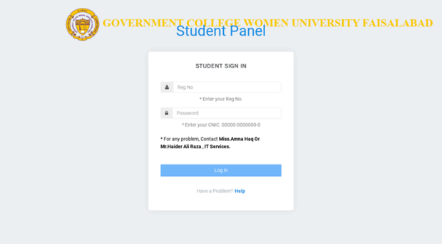 student.gcwuf.edu.pk
