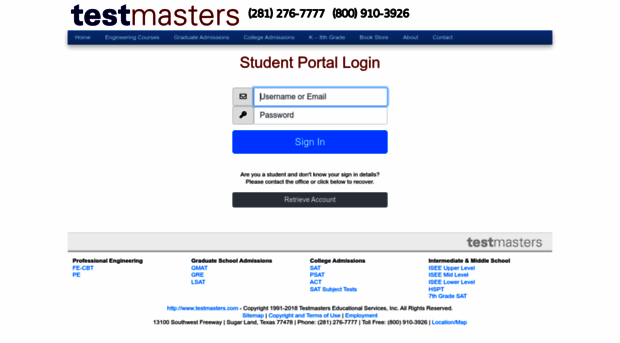 student.testmasters.com