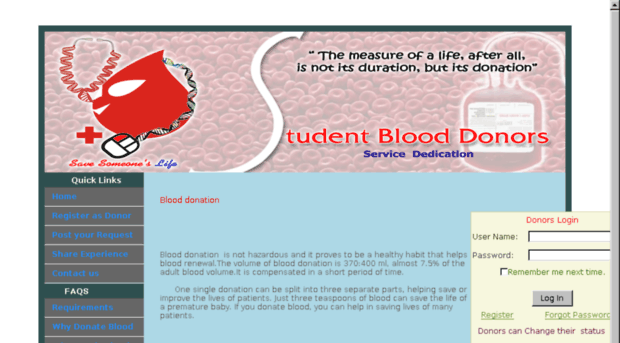 studentblooddonor.com