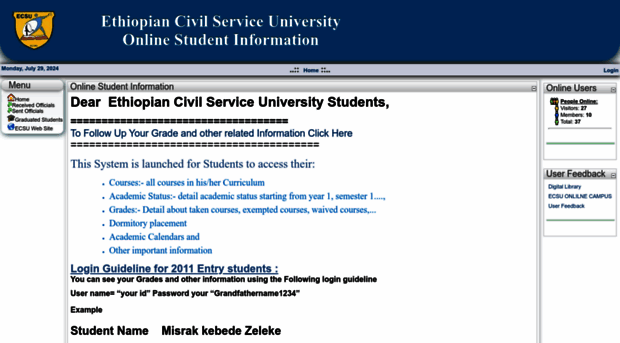 studentinfo.ecsu.edu.et