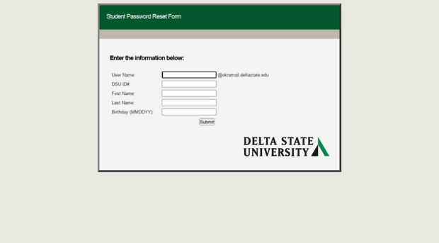 studentpassword.deltastate.edu