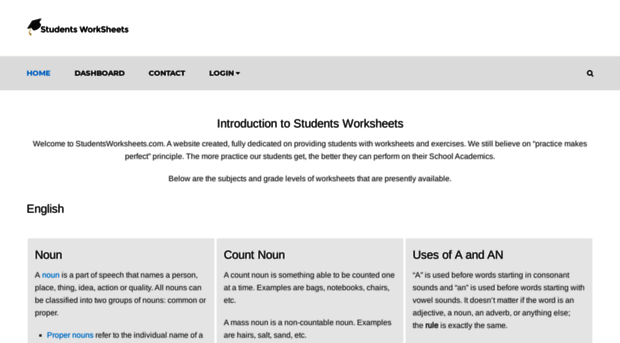 studentsworksheets.com
