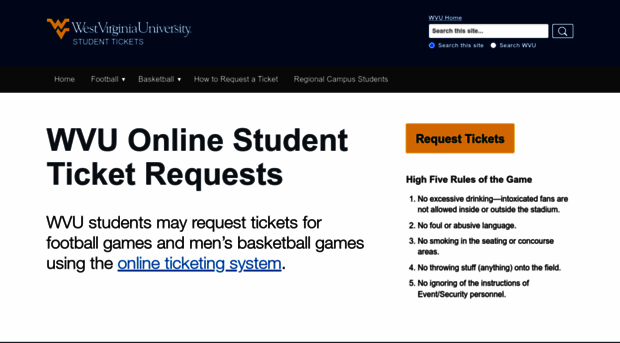 studenttickets.wvu.edu