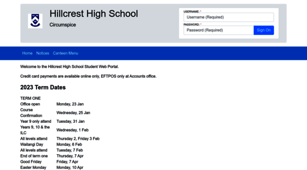 studentwebportal.hillcrest-high.school.nz