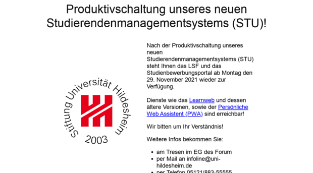 studienbewerbung.uni-hildesheim.de