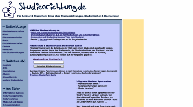 studienrichtung.de