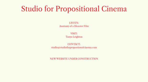 studioforpropositionalcinema.com