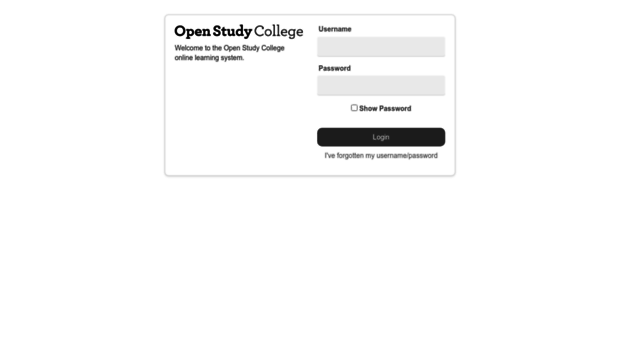 study.openstudycollege.com - Open Study College - Secure lo... - Study ...